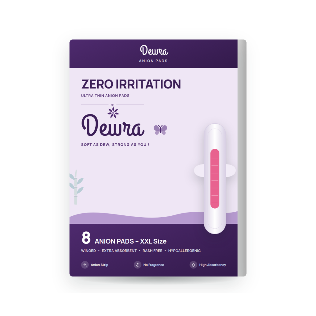 Dewra Anion Sanitary Pads Double XL, pack of 8